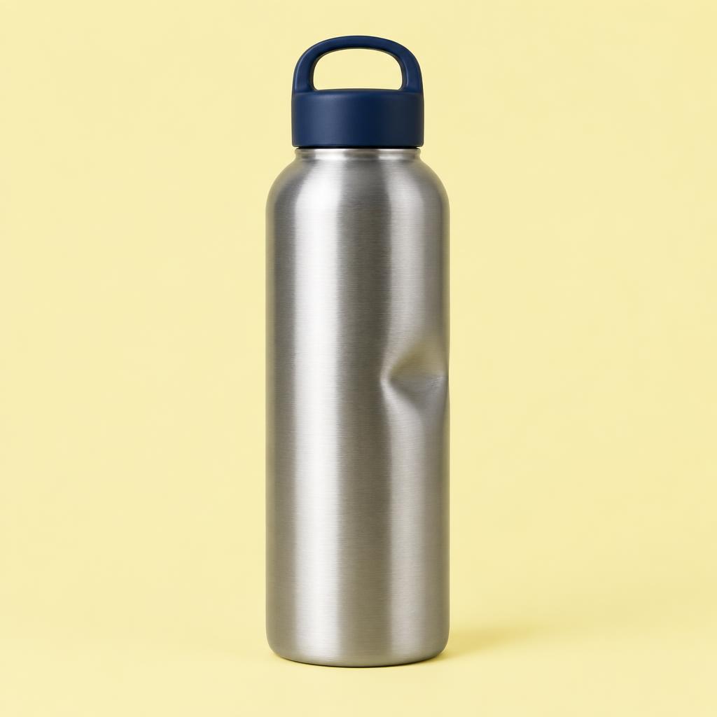 PIPO Dent Bottle in Raw Steel